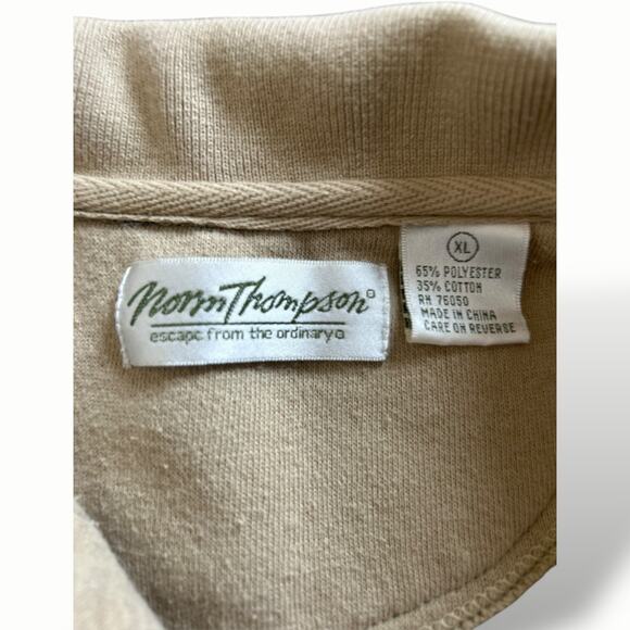 Vintage 90s Norm Thompson Polo Sweatshirt - Grandpa Core - XL - 89 - Picture 8 of 8